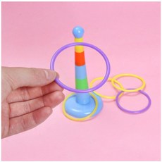 고깔모양 레인보우 고리던지기"집콕놀이", 1개