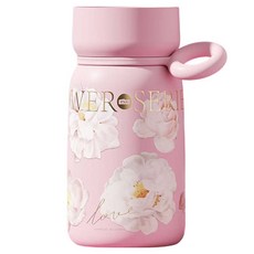 스타플러스 플라워 시리즈 316 스테인리스 미니 보온 텀블러, 핑크 파우더, 1개, 350ml