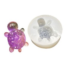 HUANGANG 디테일한 다이아몬드 거북이 실리콘 몰드 휴대용 장식 몰드 현실적인 장식품 제작을 위해 설계 280719 8855579616, A