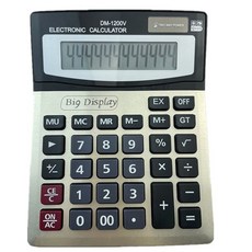 (티테크놀로지) 12자리 사무용 태양열 계산기 DM-1200V