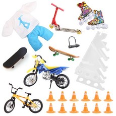 핑거보드 경기장 취미 집안에서 훈련 연습 코스장, 1개, 손가락 장난감 세트-색상 랜덤