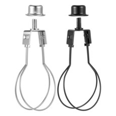 ValueBargain 클립 온 램프 쉐이드 어댑터 2개 표준 전구용 전구 전등갓 홀더 파이널 및 레벨러 포함 하프 필요 없음 책상 전구에 적합 쉬운 설치 블랙 &, ValueBargain 클립 온 램프 쉐이드 어댑터 2