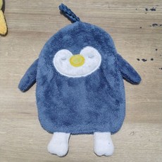 Mr.A Live 春節掛件，過年裝飾，刺繡喜慶喬遷結婚擦手巾, 1個, 企鵝款-擦手巾-藍色（送掛鉤）