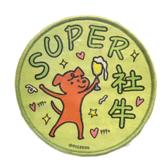 ONEEDOOG SUPER 社牛, 社交字貼 一組兩片, 1個
