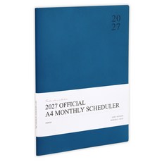 인디고 2027 오피셜 A4 빅 먼슬리 업무용 스케줄러 다이어리, 틸블루, 1개