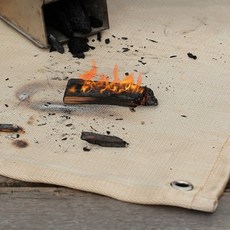 캠핑 안전 화로깔개 화재방지 불조심 방염매트 45x45, 1개