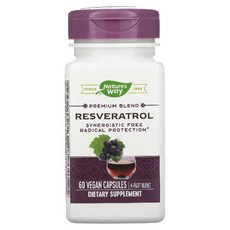 네이처스웨이 레스베라트롤 포도씨 추출물 효능 resveratrol 60캡슐, 1개