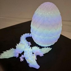장식용 두뇌발달 야광 3D 프린트 드래곤 플라잉 에그 회전 가능한 윙 홈 오피스 장 선물, 03 Set-1