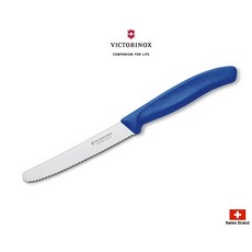 Victorinox瑞士維氏多功能經典蕃茄刀(7色款) 瑞士製造 鋒利耐用 切割蕃茄水果起司【6.7831.all】, 藍, 1個