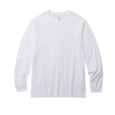 남성용 오버사이즈 빈티지 긴소매 티셔츠 애시드 워시 부드럽고 편안한 핏 크루넥 스웨트셔츠 06olk-white L 269671, 단색(흰색)