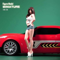 性感美女模特 塗裝微縮模型 手辦場景, 參考詳情頁
