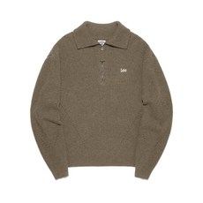 브랜드정품 리 LEE 하프 집업 니트 브라운 361921