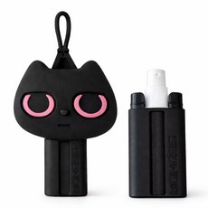 쏜다팝 휴대간편 키링타입 비상 안전용 생활보호 대비 소형 아이템 분사형 블랙컬러, 1개