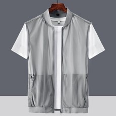 夏季運動透氣馬甲薄款男士休閒鏤空網眼背心戶外速幹外搭坎肩馬夾