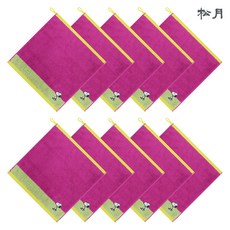 송월 걸이 고리손수건 스누피컬러 핸드타올 36x36cm, 10개, 분홍