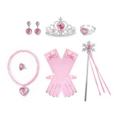 金色角色扮演皇冠手套配飾組, F15粉色飾品套裝, 1個