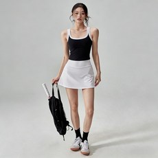 여성 여름 필라테스 요가 운동복 세트 러닝 방진 스포츠 브라 일체형 속건 치마바지