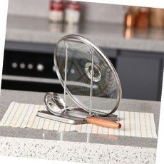 주방 조리 국자 냄비뚜껑 받침대 거치대 스테인리스 스틸 주방용품 싱크대 정리, 1개, 상세페이지 참조