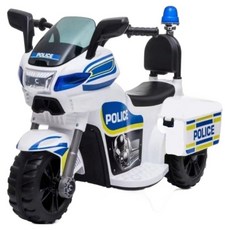 주비에라 아동용 전동 경찰 오토바이, 화이트, 1개