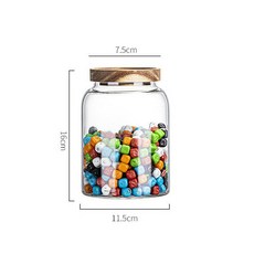 玻璃密封罐 儲物罐 透明收納瓶, 1個