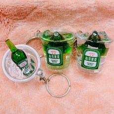 冰鎮啤酒吊飾 造型鑰匙圈, 1個, 冰鎮啤酒吊飾-隨機出貨不挑款