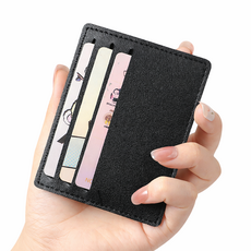 남녀공용 가죽 슬림 양면 미니 카드지갑 6포켓