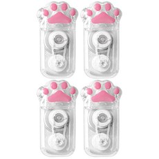 귀차냥 수정테이프 4개입 귀여운 디자인 휴대용 회사원 학교 학원 사무실 깔끔한 수정 선물, 1개, 화이트