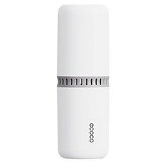 ECOCO 意可可 旅行洗漱杯 牙刷收納盒 旅行洗漱套裝 便攜式漱口杯刷牙杯, 簡約白, 1個