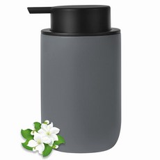 욕실 데코용 비누 디스펜서 세라믹 액체 대학 블랙 매트 접시 농가 주방 기숙사용 가능한 리필 펌프, 1 Pack, 베이지 로션 디스펜서