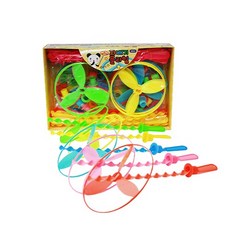 꽈배기 프로펠라 바람개비 플라잉 헬리곱터 어린이 장난감4개1셋트, 1세트, 빨강.파랑.그린.노랑