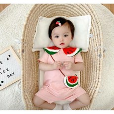 夏季寶寶西瓜造型連身裝