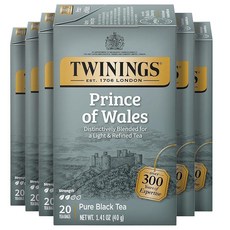 Twinings Pure Camomile 허브 티 개별 포장된 티백 카페인 프리 뜨겁거나 차갑게 즐기기 159883, 프린스 오브 웨일즈, 40g