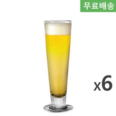 6p BOX 오션글라스 비바 푸티드 톨글라스 420ml B16315 맥주잔, 6개