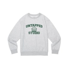 UNTAPPED STUDIO 테드 어센틱 소프트 테리 맨투맨 티셔츠 그레이 275923