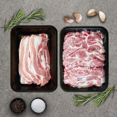 파이팅한돈 1등급 삼겹살400g+목살400g 돼지구이 돼지고기 정육점 우리한돈 우리돼지, 800g, 1개