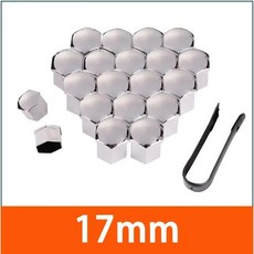 자동차 스타일링 타이어 휠 허브 커버 너트 캡 먼지 방지 외부 장식, 8. silver-20pcs, 1개
