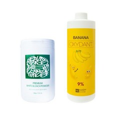가인 하켄 탈색약 500g + 가인 하켄 바나나 산화제 9% 1000ml 바나나 향기있는 부드러운 산화제~