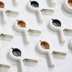 앙플러스 자국 없는 빨래 집게, 10개, 브라운화이트