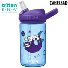 CamelBak eddy 400ml 兒童水壺/吸管運動水瓶 Renew CB2472404041 太空樹獺, 1個