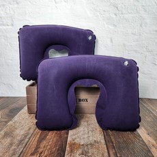 목 베개 공기주입 벨벳 목베개 휴대용 쿠션 여행필 mon+174xC