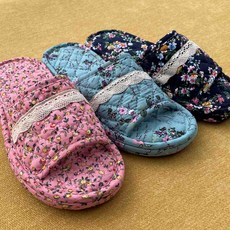 소음없는 푹신푹신한 3중쿠션 플라워 실내화, 1.핑크로즈, 1개