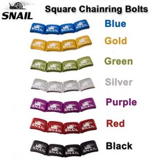 달팽이 MTB 자전거 체인 휠 나사 7075 알루미늄 합금 링 볼트 호환 스퀘어 도로 크랭크 세트 액세서리, 12 Black-1pcs, 1개