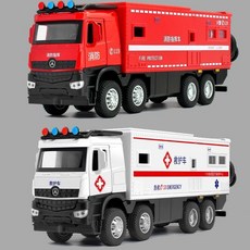玩具房車 新奧1/32奔馳諾瑪迪森消防車救護車合金越野房車模型回力聲光玩具, 1個, 1/32【奔驰救护车】,带灯光音效