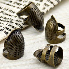 스틸골무 바느질용 손가락 반지 메탈 튼튼한 쇠골무, 1개