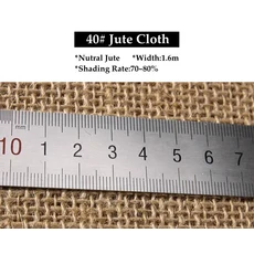 천연 황마 천 DIY 전망대 차양 네트 돛 발코니 프라이버시 스크린 홈 데코 린넨 원단 넓은 1.6m, NO 40Jute