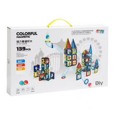 小孟好物團GO 磁力拼搭片積木套裝滾珠 139PCS 超有魔力磁性管道積木, 1個, 主圖