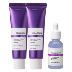 [본품세트] 화사 콜라겐 탄력 케어 저분자 고함량 EGF 앰플+크림 세트, 앰플30ml+크림50ml x 2개, 1개