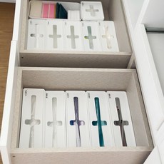 화이트 크로스 십자 주방 서랍 비닐봉지 정리함 수납함