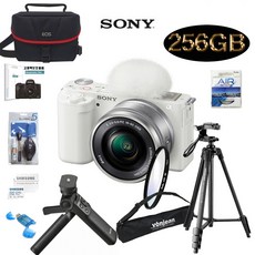 SONY ZV-E10K 16-50 ii KIT+256G+GP-VPT2BT슈팅그립+미러리스가방+삼각대+KENKO AIR UV 필터+크리닝킷+LCD필름+리더기 고용량 브이로그 풀패키지, 화이트