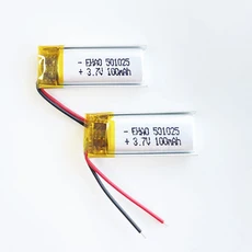 EHAO 501025 3.7V 100mAh 리튬 폴리머 LiPo 충전식 배터리 Mp3 헤드폰 레코더 DVD 블루투스 헤드셋 스마트, 02 2pcs